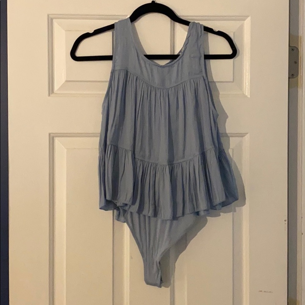 Free People Blue Body Suit